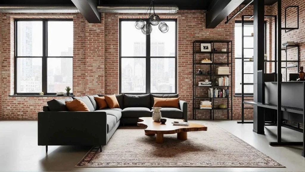 Personality Living Room with Retro Texture living-room