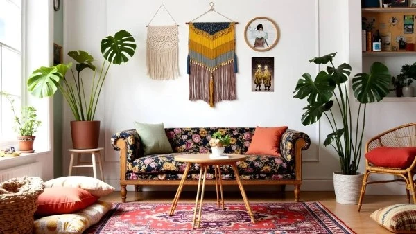 Bohemian Retro Artistic Living Space