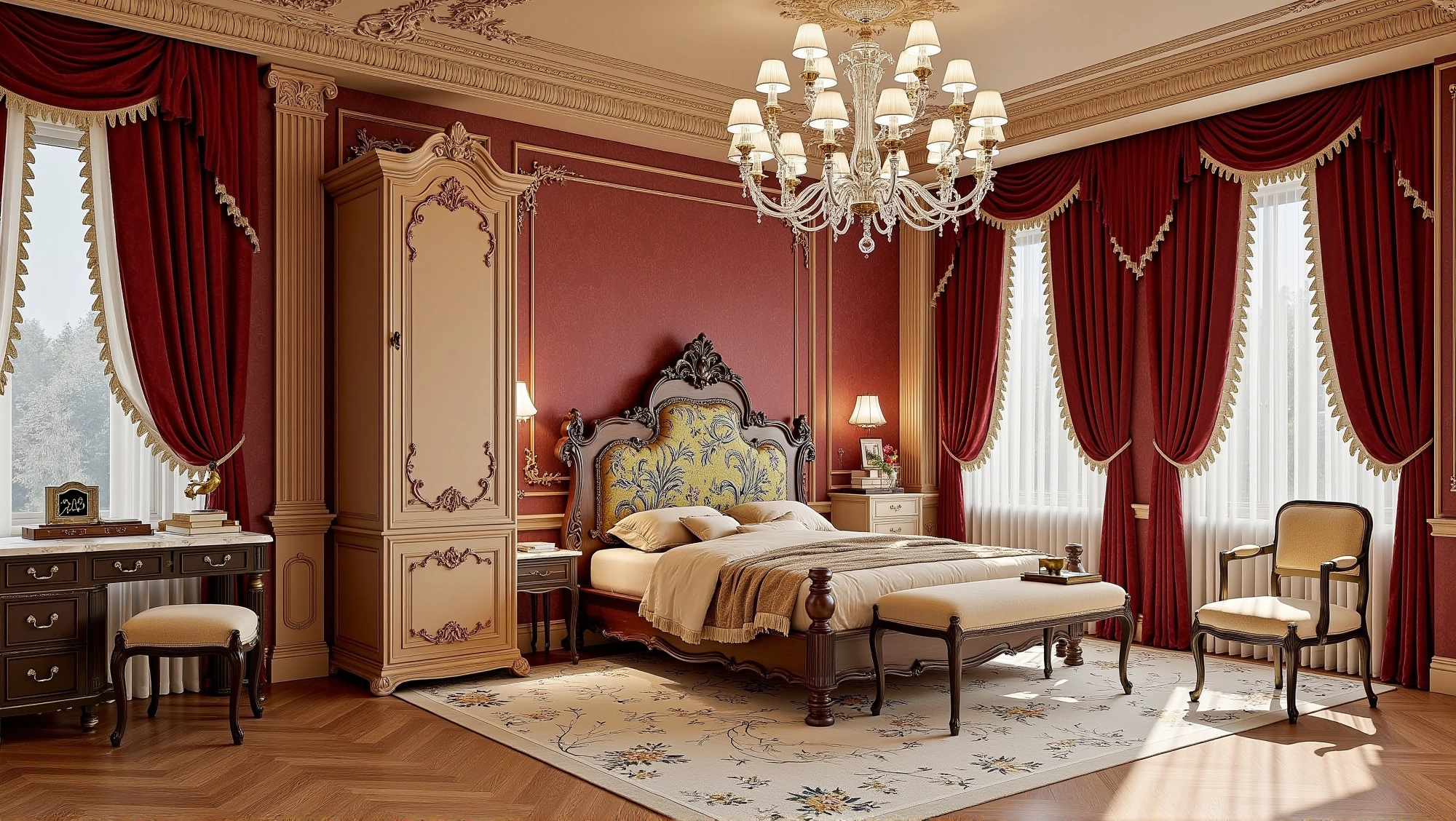 Lavish French Palace Bedroom Retreat Bedroom 4