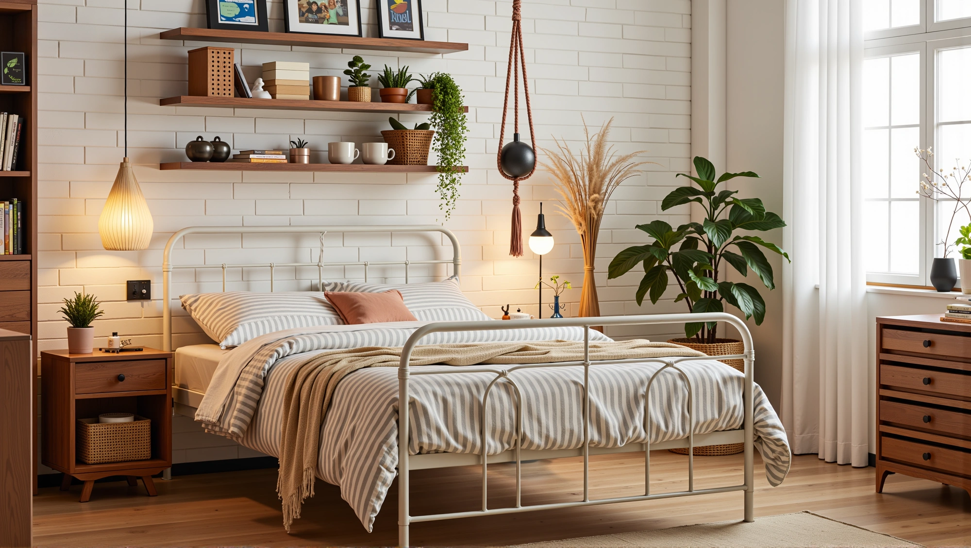 White Brick Haven Nordic Farmhouse Bedroom Bedroom 2