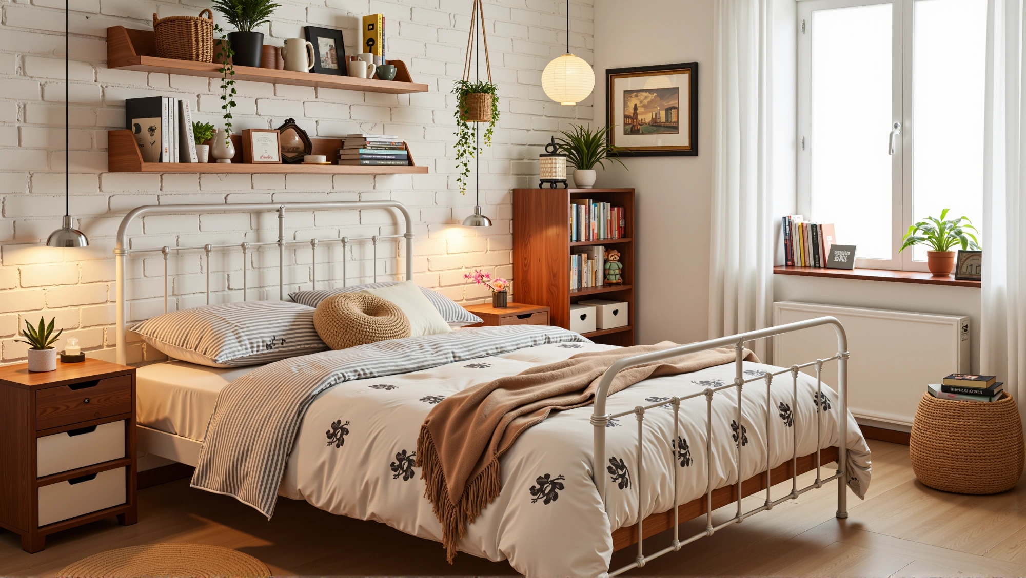 White Brick Haven Nordic Farmhouse Bedroom Bedroom 3