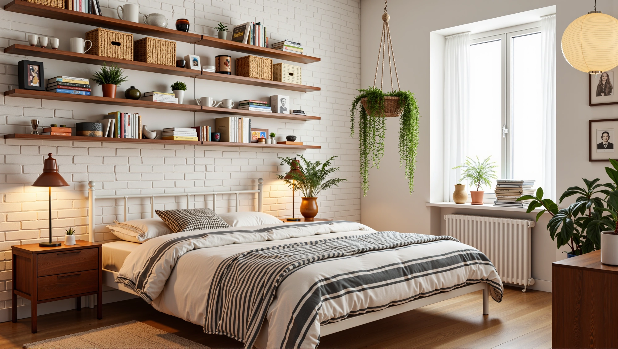 White Brick Haven Nordic Farmhouse Bedroom Bedroom 5