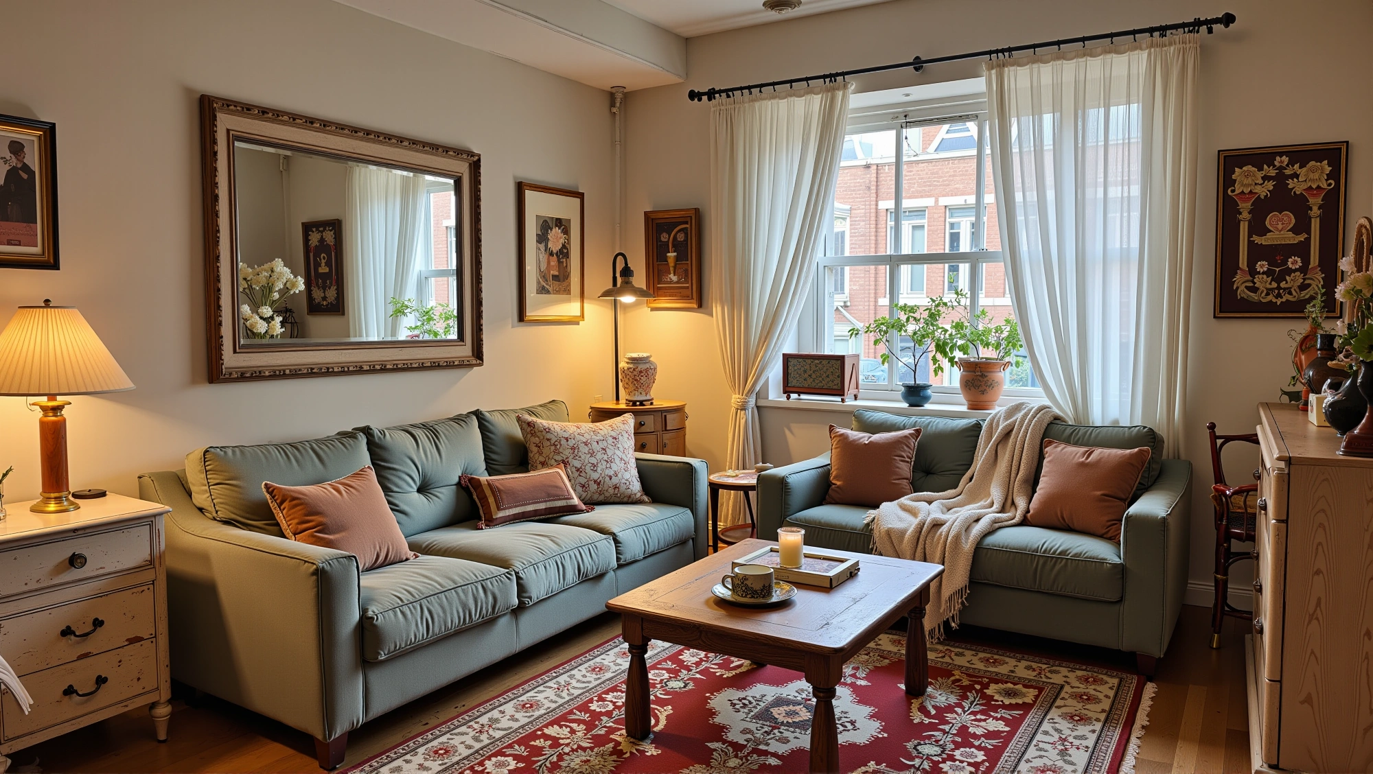 Healing Home Corner with Retro Warm Style Living room 1