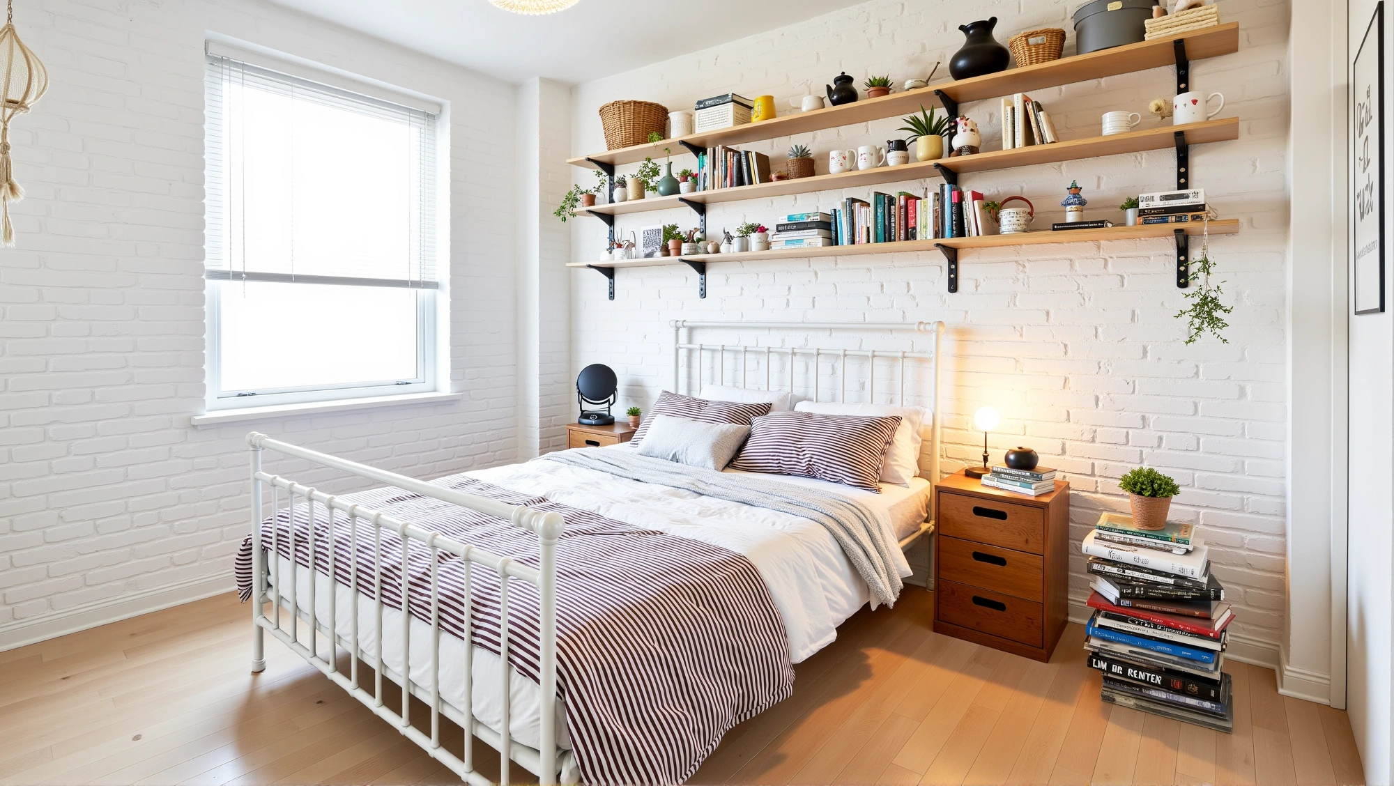 White Brick Haven Nordic Farmhouse Bedroom Bedroom 2