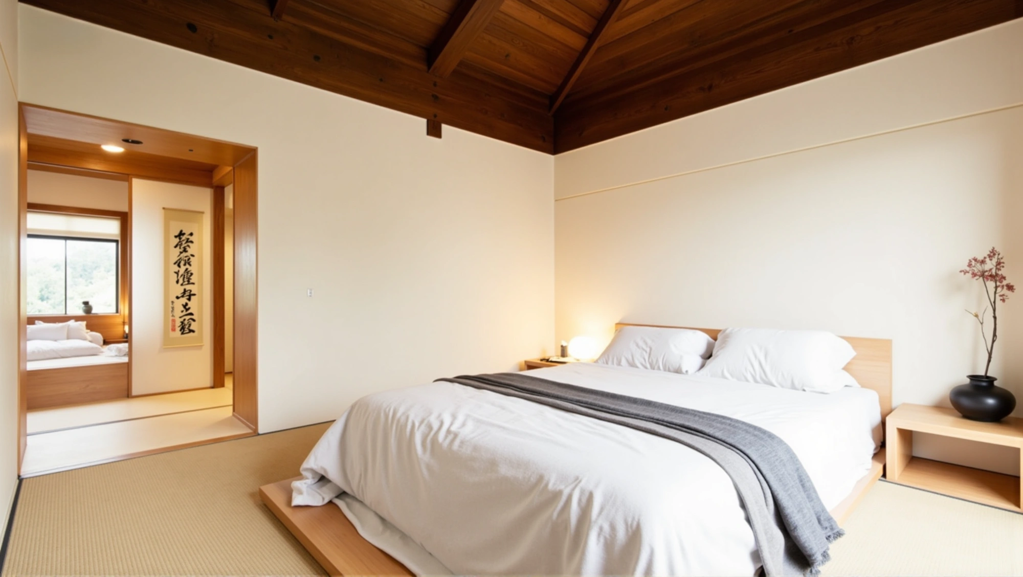 Japanese Haven Wooden Warm Serenity Bedroom Bedroom 4