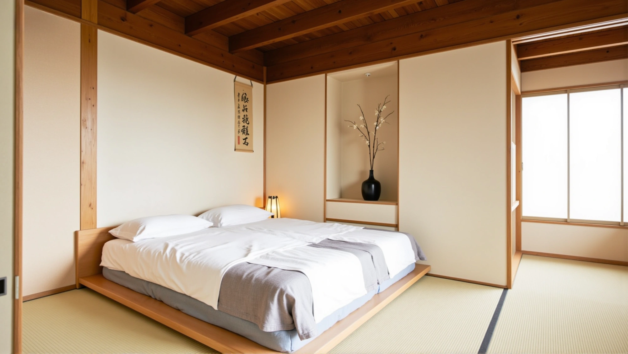 Japanese Haven Wooden Warm Serenity Bedroom Bedroom 3