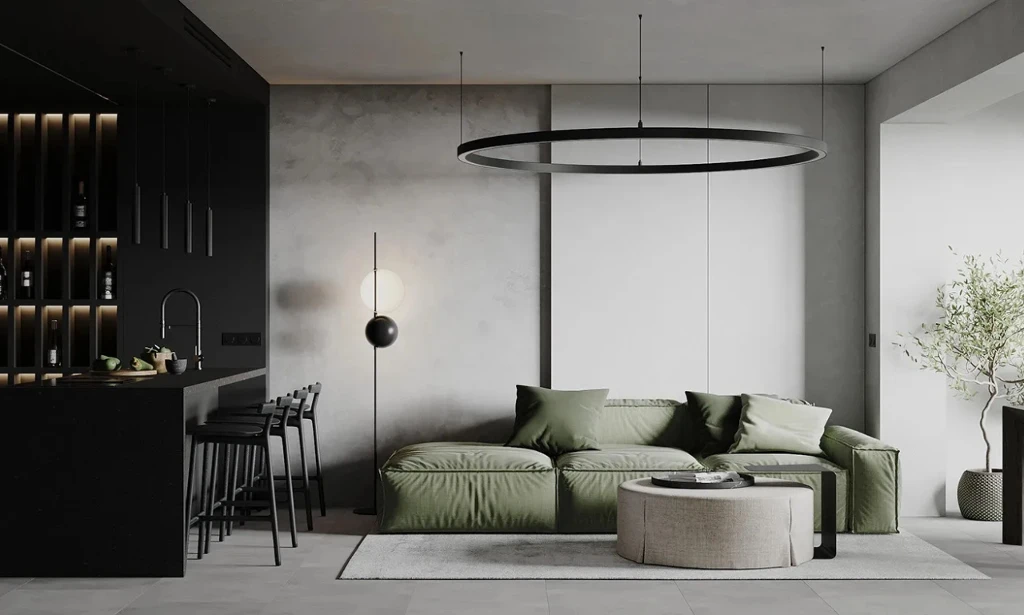 Dark Cozy Full House Interior
