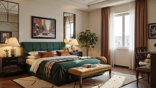 Elegant Luxury of Emerald Velvet Bedroom bedroom