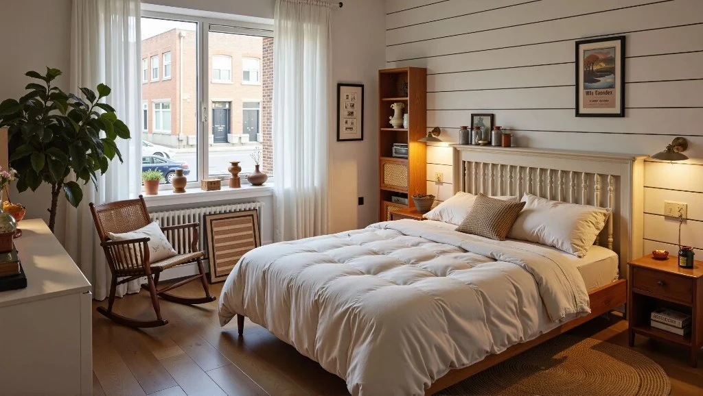 Cozy Livable Space in Nordic Natural Style bedroom