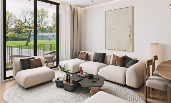 Contemporary Open-Concept Living and Dining Space living-room