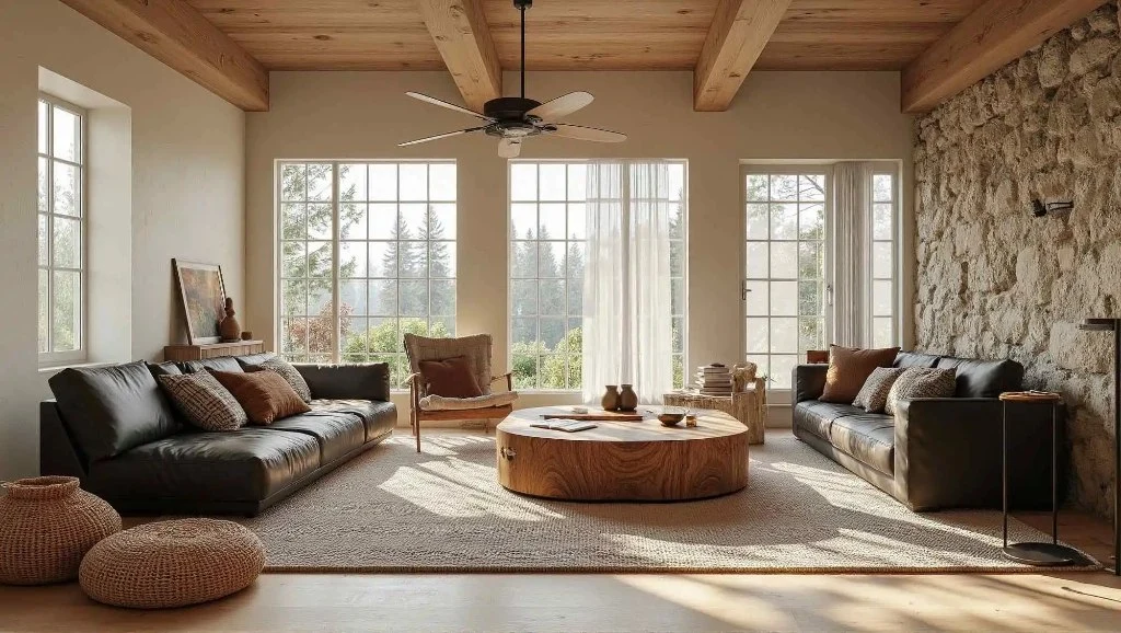 Rustic Luxe Dwelling with Natural Simplicity Style living-room
