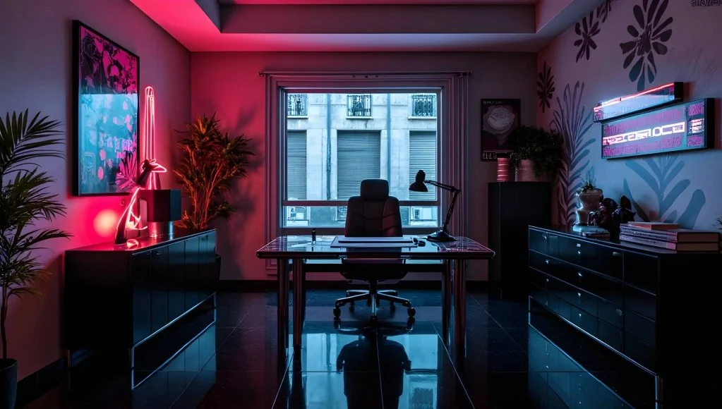 Dark Living Aesthetics of Future Coolness study-room