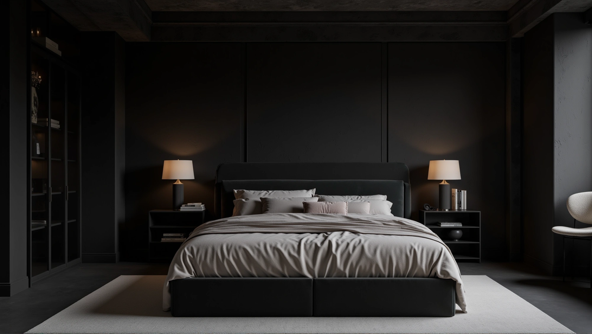 Ink Hush A Serene Minimalist Bedroom Bedroom 2