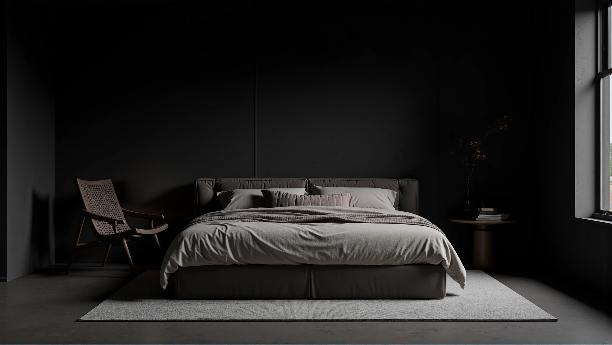 Ink Hush A Serene Minimalist Bedroom Bedroom 3