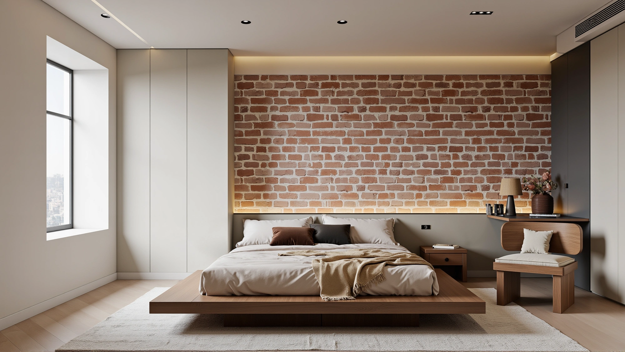 Brick & Wood Bedroom Bedroom 2