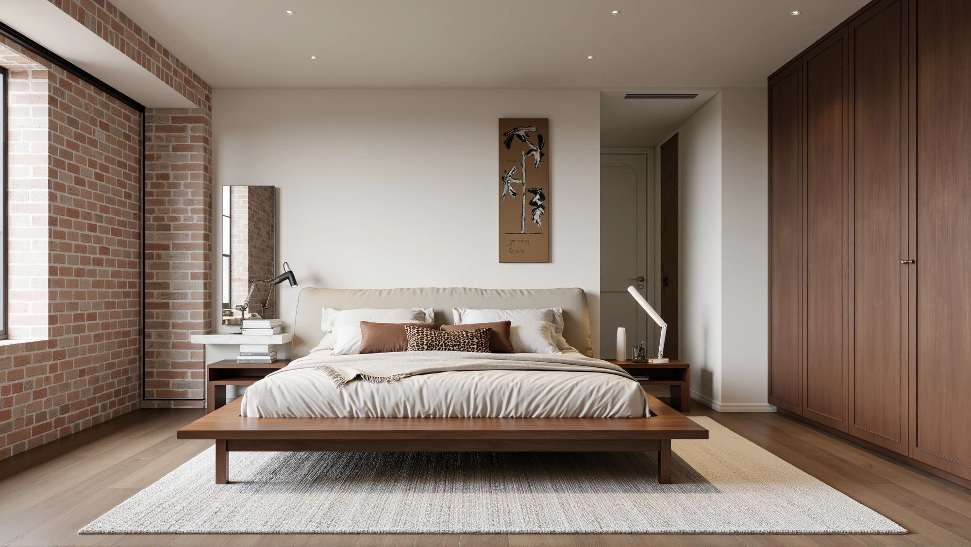 Brick & Wood Bedroom Bedroom 3