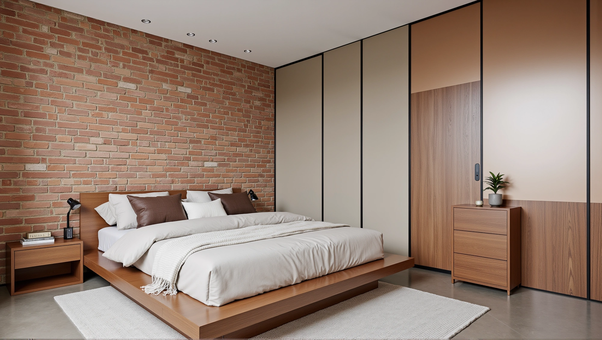 Brick & Wood Bedroom Bedroom 5
