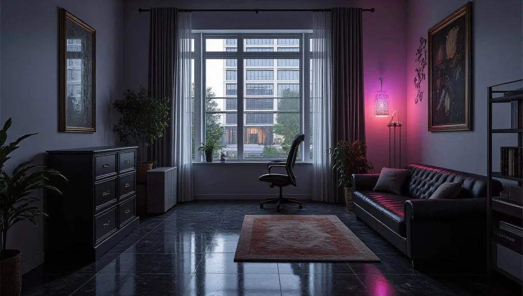 Cyber-Style Residence living-room