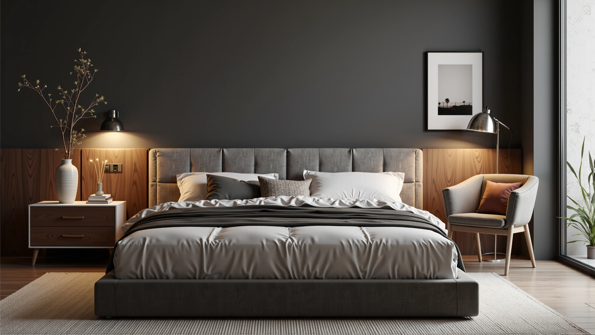 Wabi-Sabi Bedroom in Deep Tones Bedroom 2