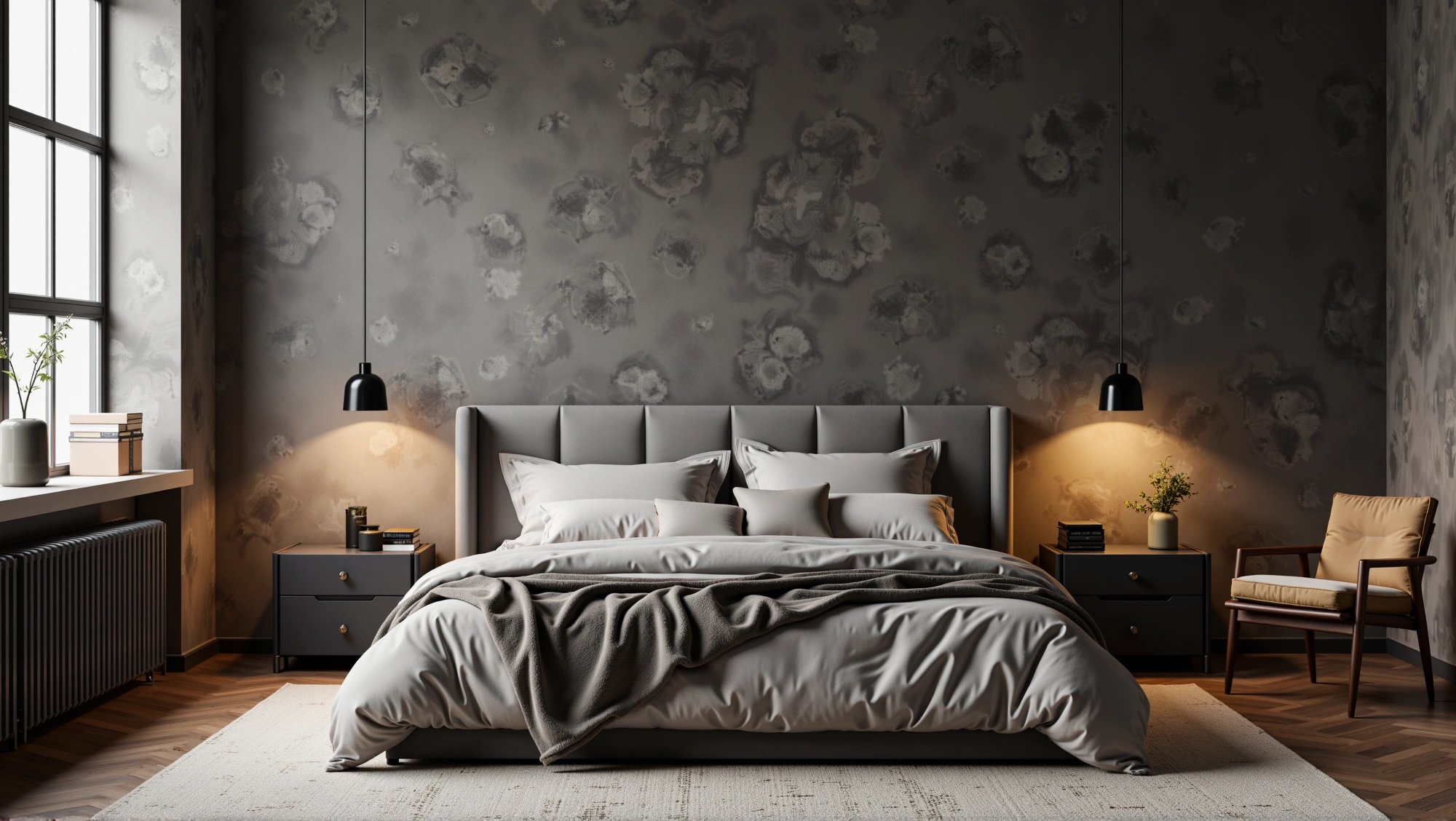 Wabi-Sabi Bedroom in Deep Tones Bedroom 4