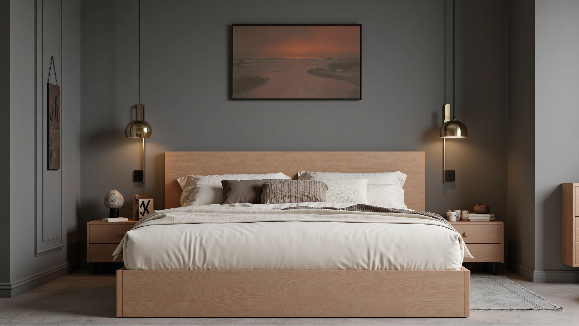 Gray & Wood Serenity Bedroom 1