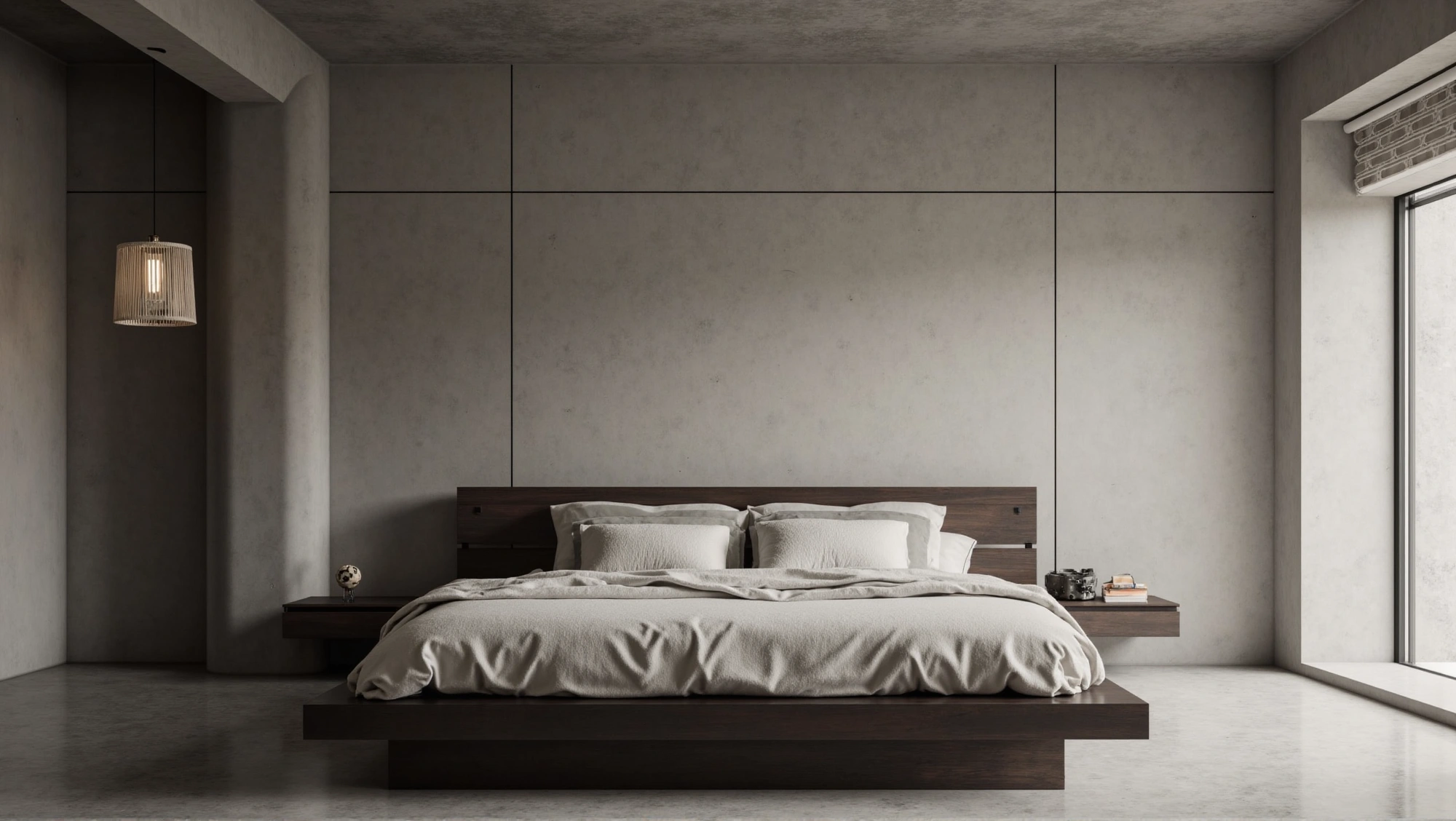 Concrete Haven Minimalist Cement Bedroom Bedroom 1