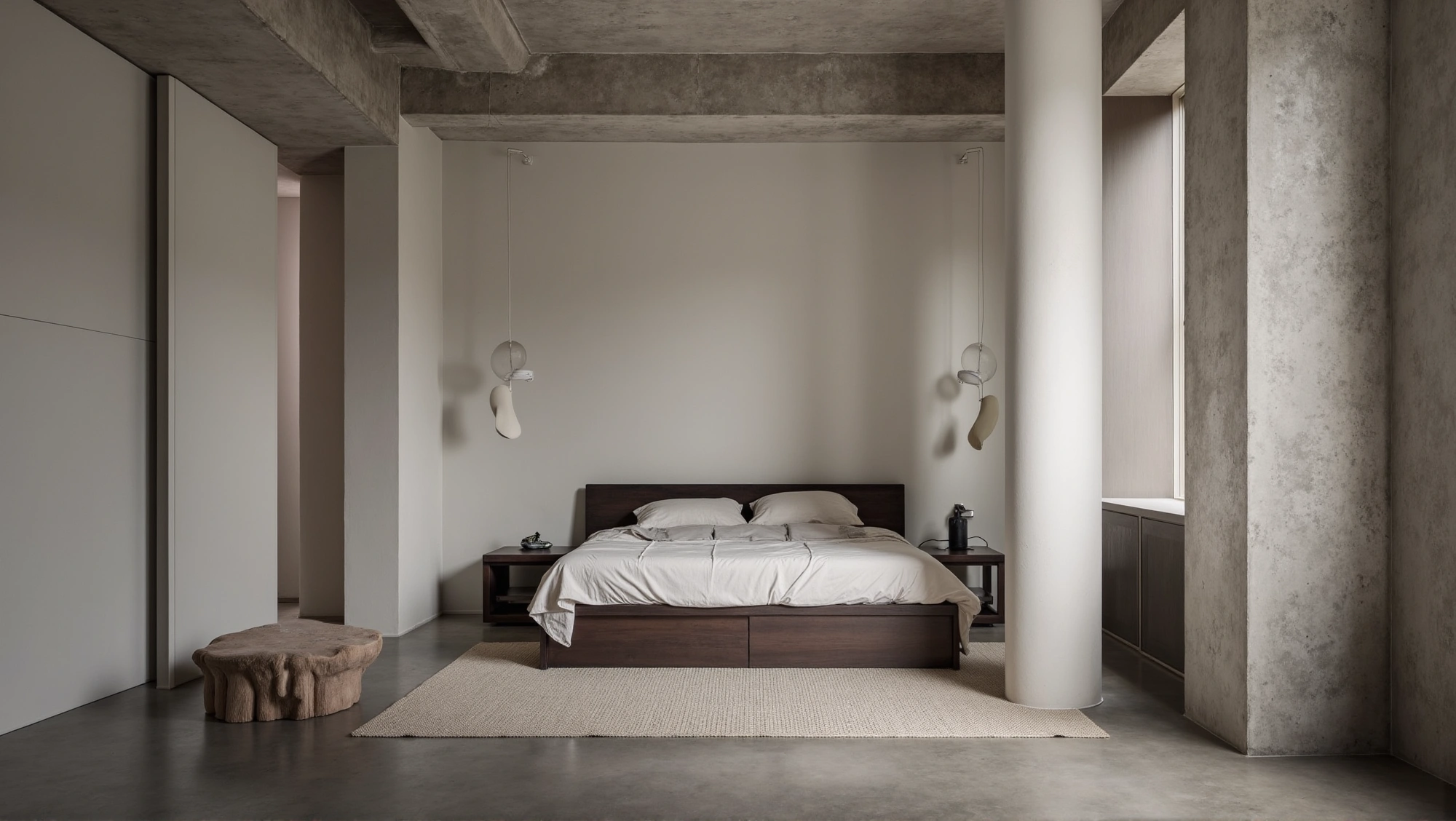 Concrete Haven Minimalist Cement Bedroom Bedroom 3