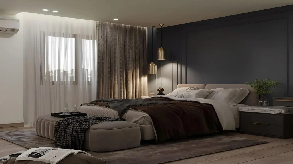 modern full hose render bedroom