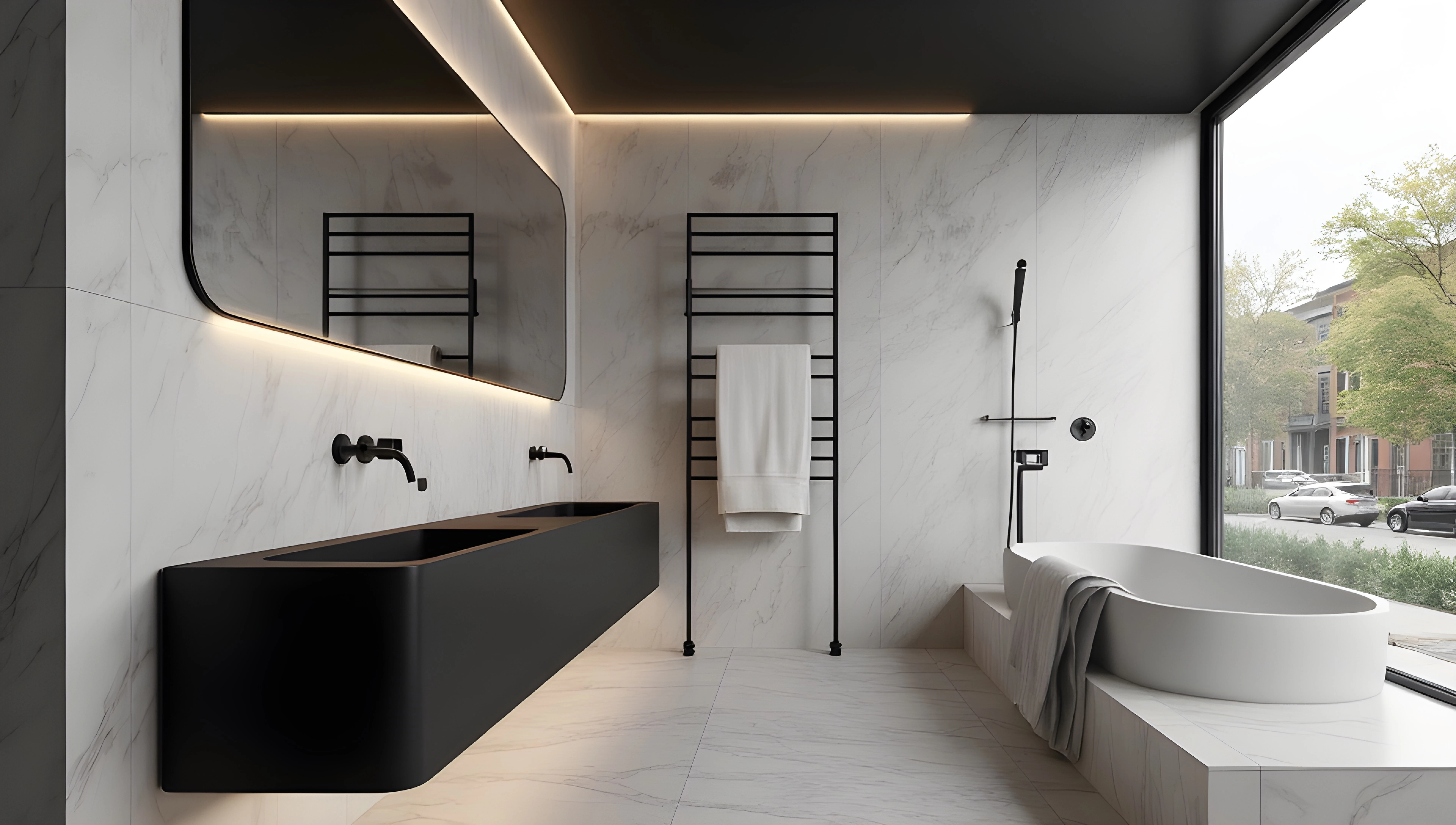 Advanced Aesthetic of Lines and Texture Bathroom 6
