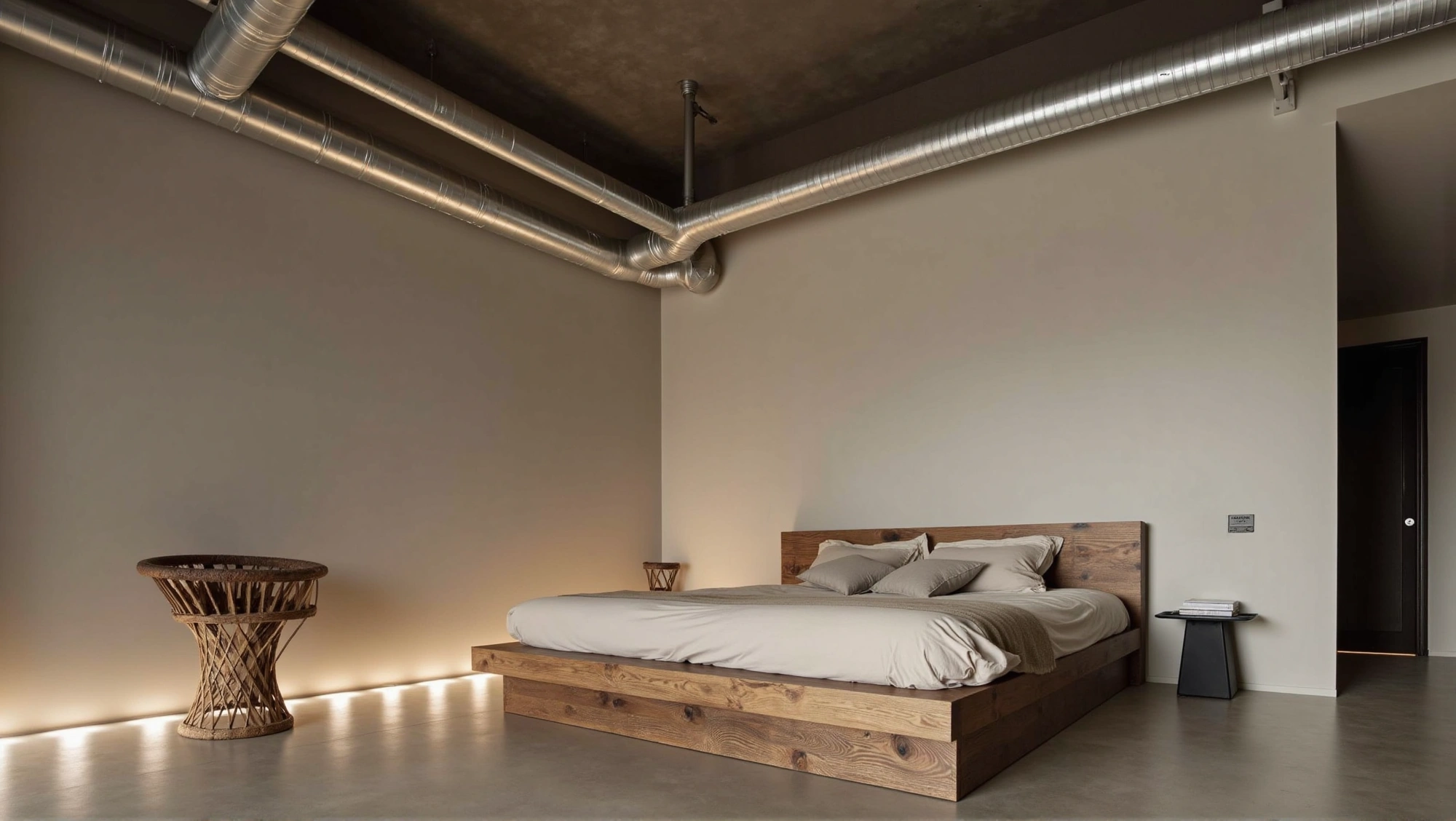 Serene Bedroom Blending Industrial Edge Bedroom 1