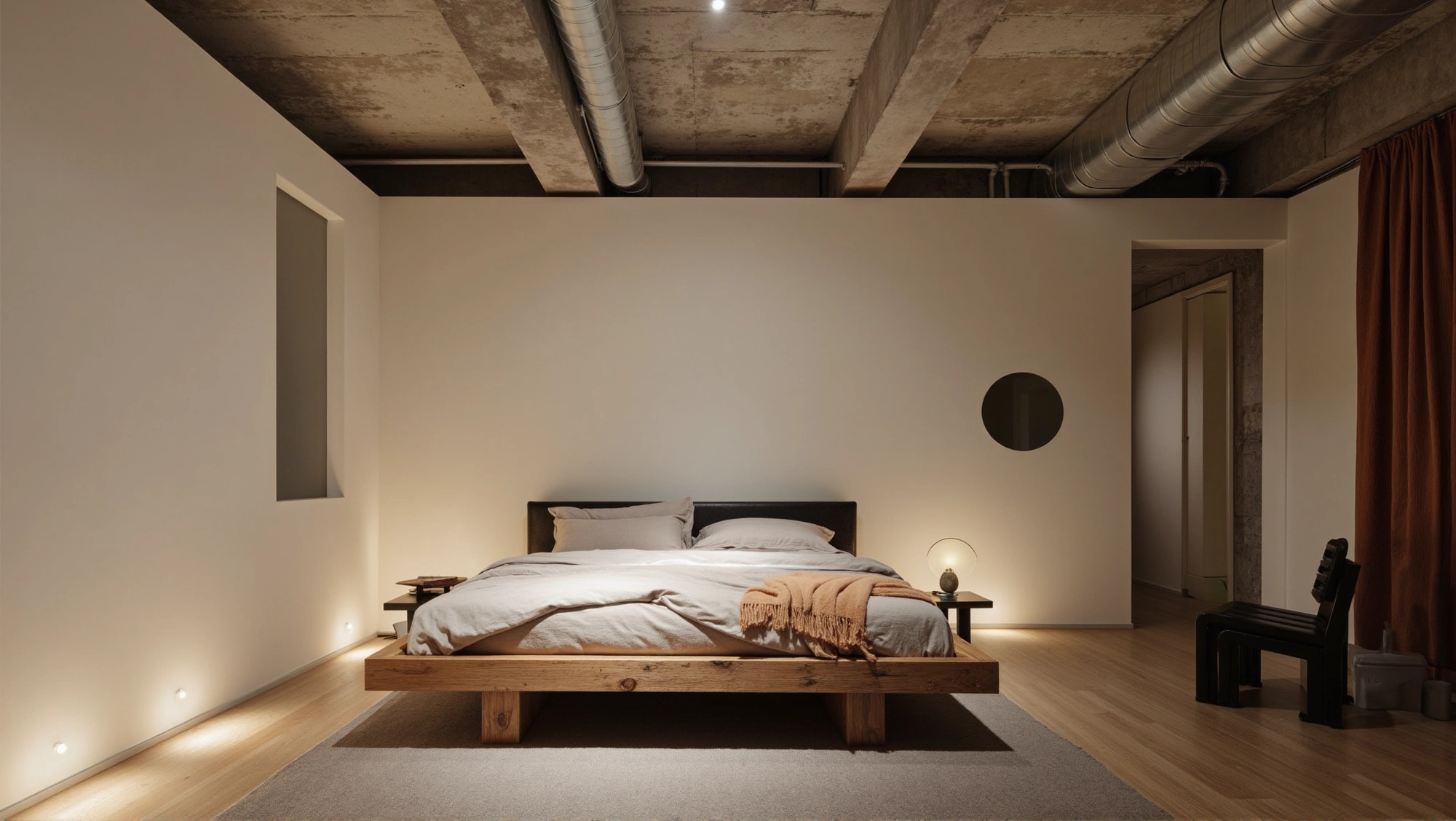 Tranquil Bedroom Blending Industrial Style Bedroom 2