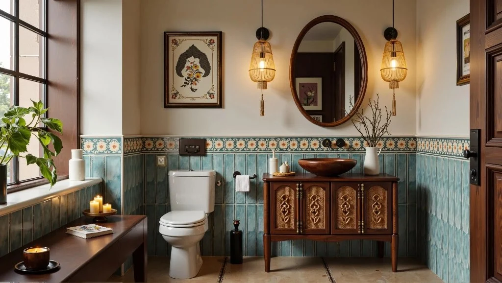 Exotic-Style: Poetic Fusion of Art and Nature bathroom