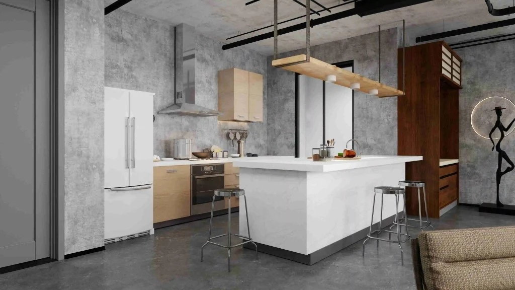 Industrial-Style Residence kitchen