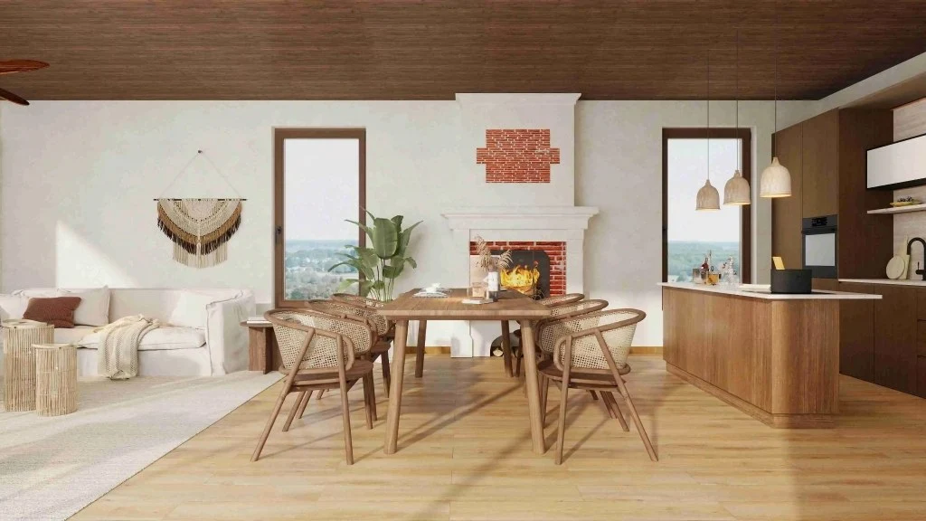 Natural Dwelling, Simple and Warm Home Space dining-room