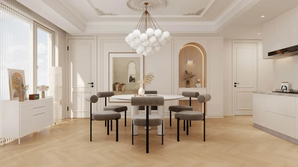 Cream-Colored Light Luxury, Elegant Home Realm dining-room