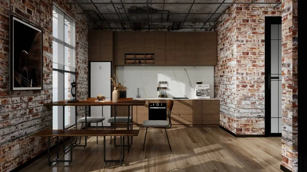 A Trendy Home of Retro and Personalit dining-room