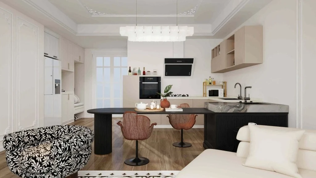  French Style Elegant Artistic Dwelling dining-room