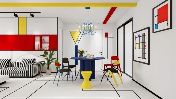 Mondrian Rhapsody Vibrant Habitat dining-room