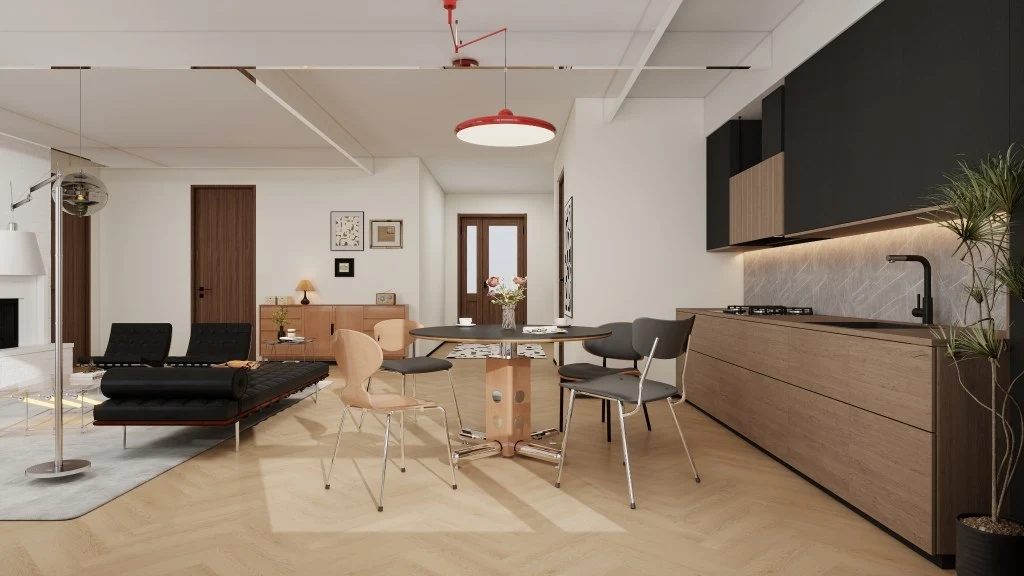 Bauhaus Prelude Modern Minimalist Home dining-room