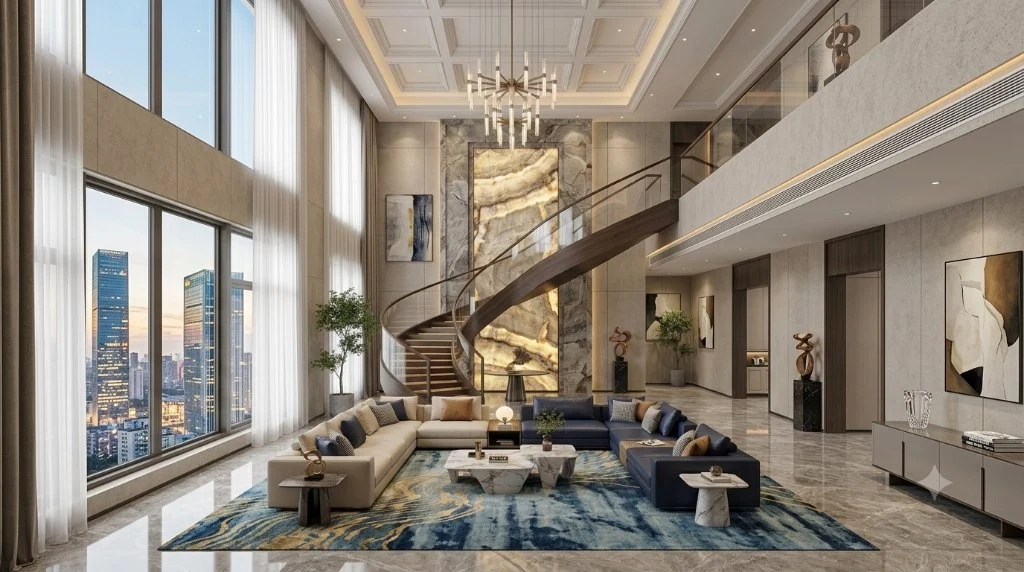 Contemporary Open Living Space living-room