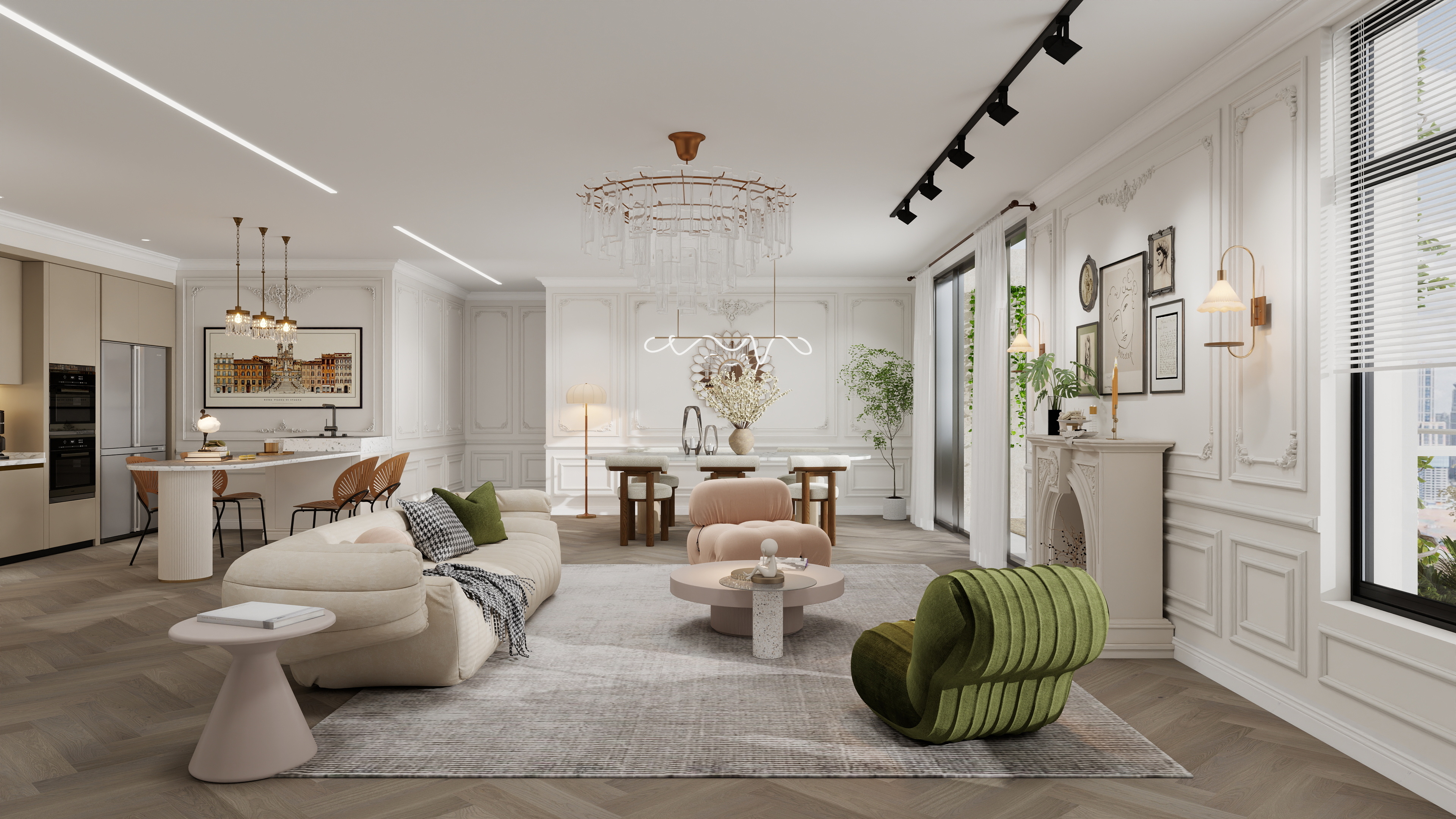 French Luxury Space Series Comprehensive Resonance Living room 1