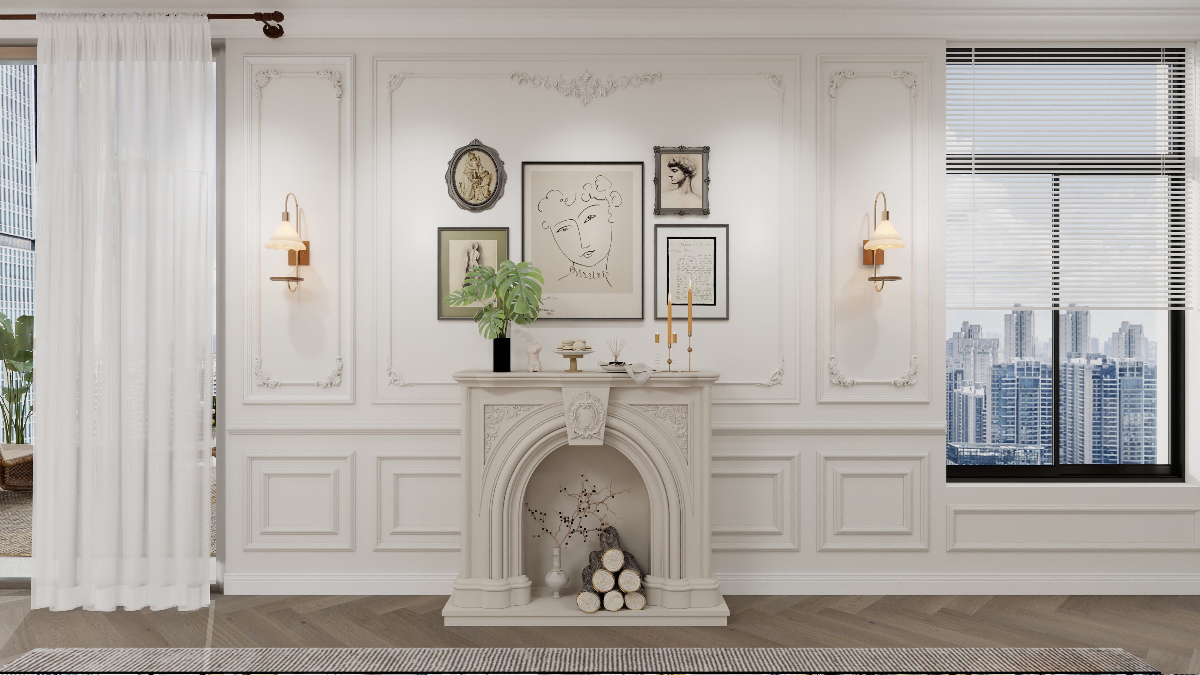 French Luxury Space Series Comprehensive Resonance Living room 3