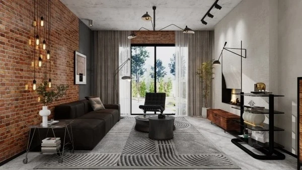 Industrial Minimalism Urban Textured Residence