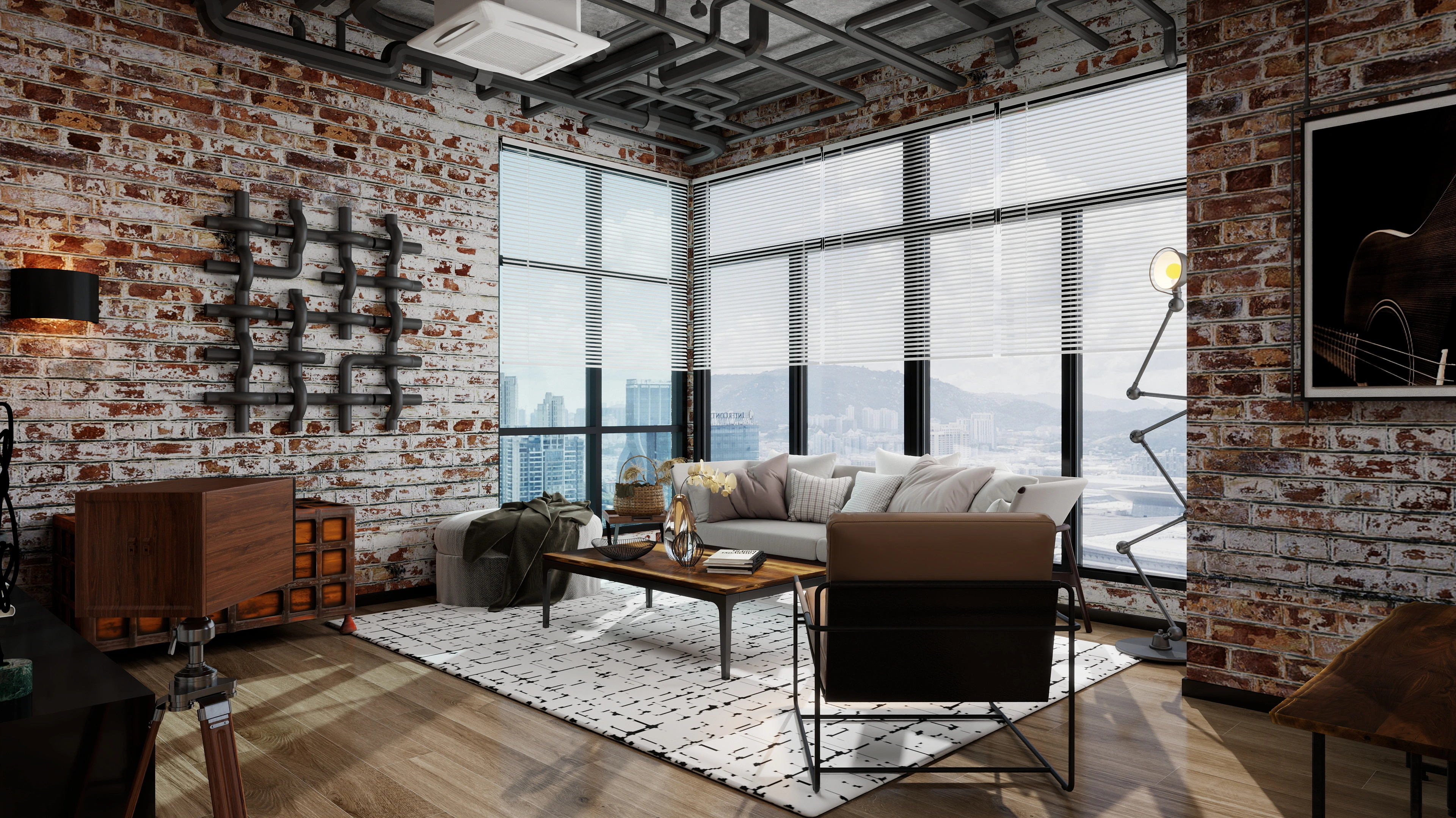 A Trendy Home of Retro and Personalit Living room 4