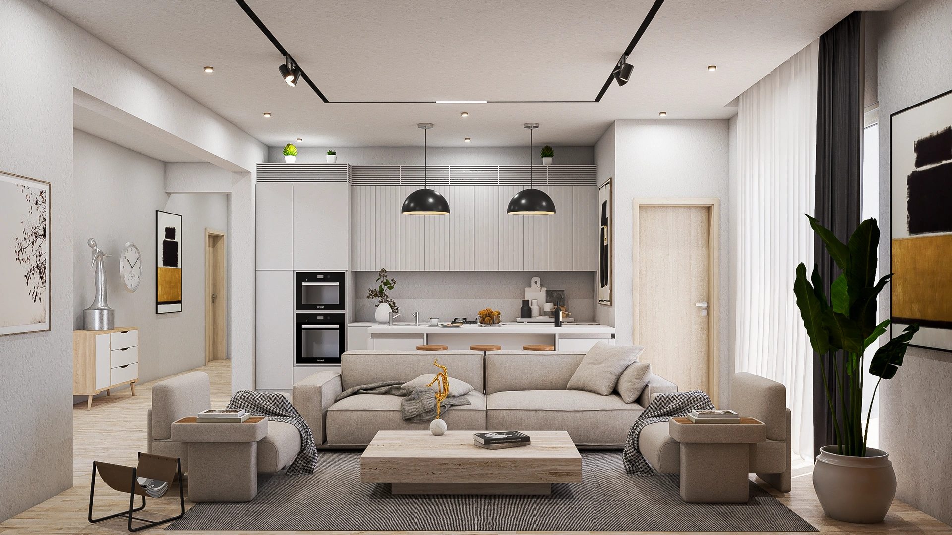 Modern Minimal Elegance Living room 2