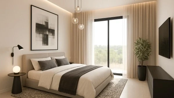 Contemporary Minimalist Living Lounge bedroom