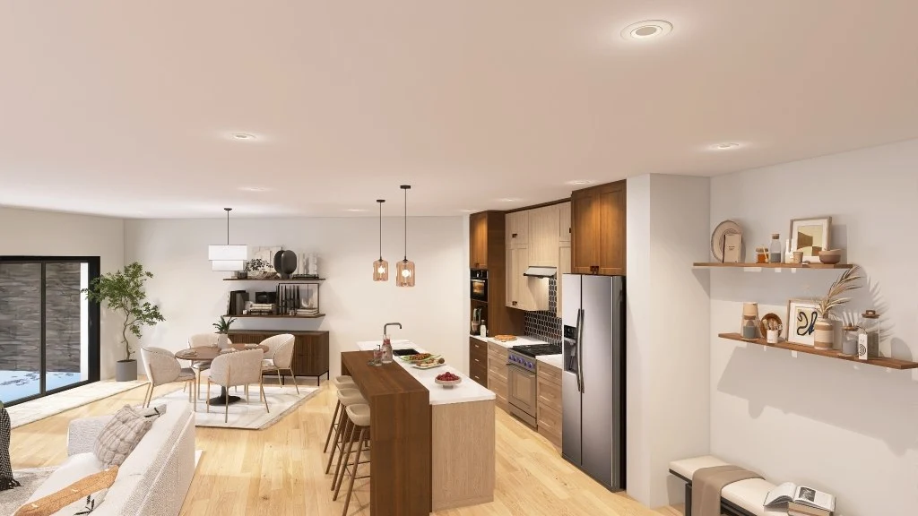 MODERN CASUAL OPEN FLOOR PLAN kitchen