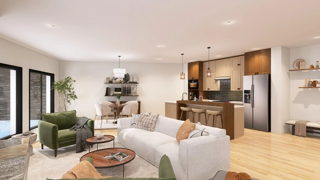 MODERN CASUAL OPEN FLOOR PLAN living-room
