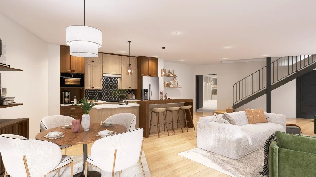 MODERN CASUAL OPEN FLOOR PLAN dining-room
