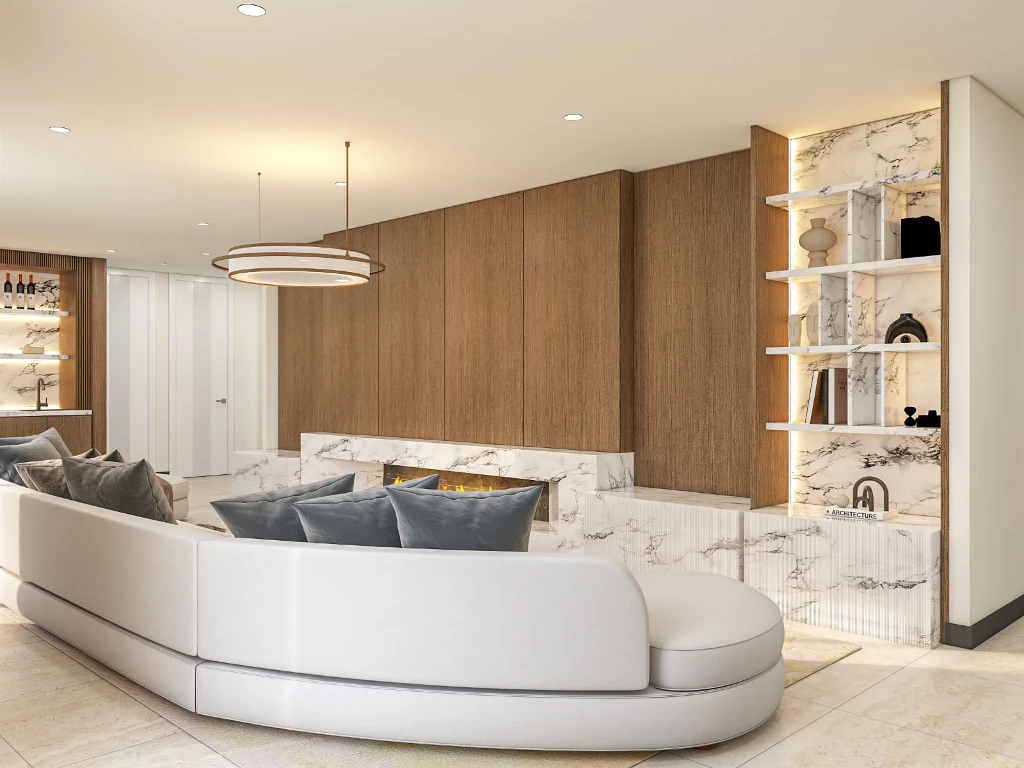 Modern Bedroom & Living Room Design(LRMSXD0802)-Living room